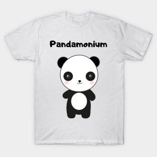 Pandamonium cute panda design T-Shirt